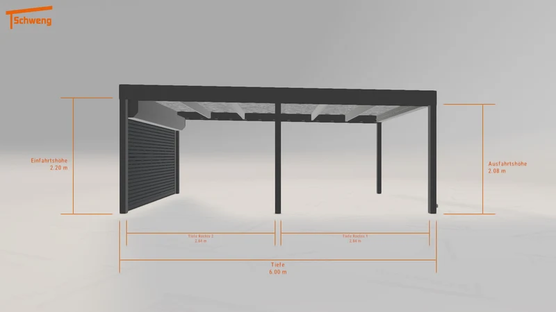 #DE Schweng Flachdachcarport C600 (ID g7v25n) #MTG