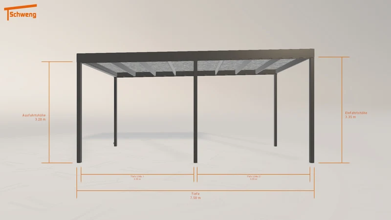 #DE Schweng Flachdachcarport C600 (ID v4gwjj)