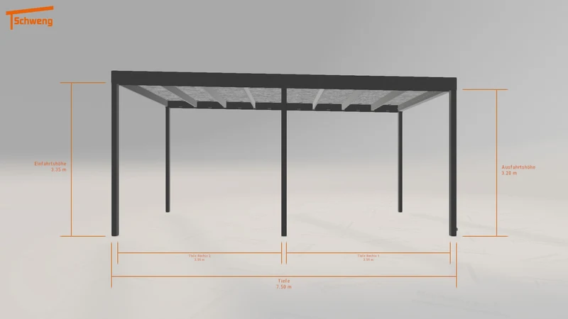 #DE Schweng Flachdachcarport C600 (ID v4gwjj)