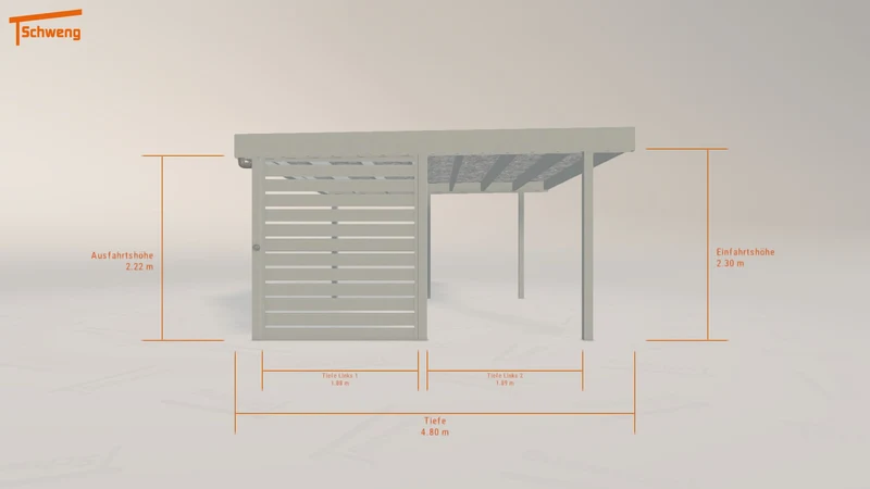 #DE Schweng Flachdachcarport C600+ (ID mjk2r4) #MTG