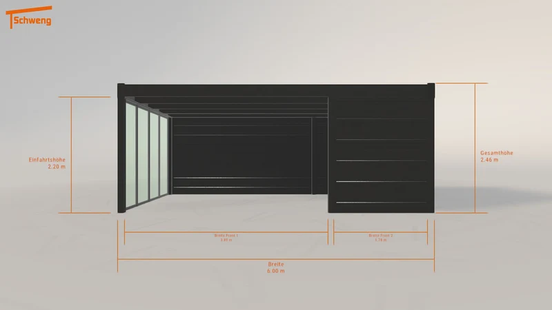 #DE Schweng Flachdachcarport C600 (ID 5m72n4)