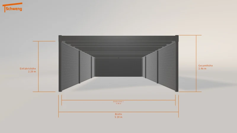 #DE Schweng Flachdachcarport C600 (ID pb5kx2) #MTG