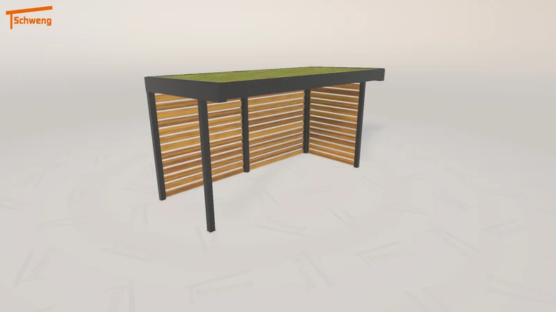 #DE Schweng Flachdachcarport C600+ (ID jjm24x)