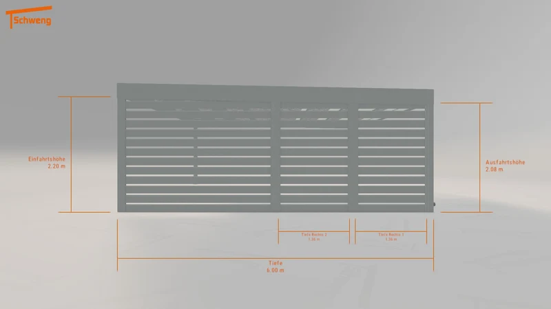 #DE Schweng Flachdachcarport C600+ (ID k2d5rd)