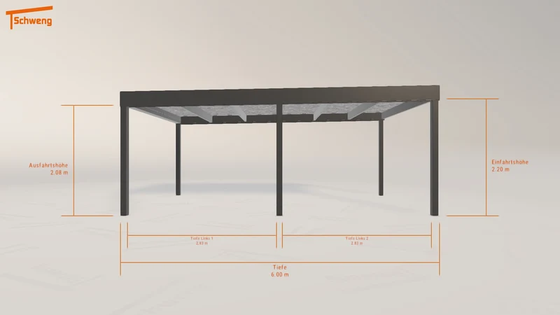 #DE Schweng Flachdachcarport C600 (ID 9w49pv) #MTG