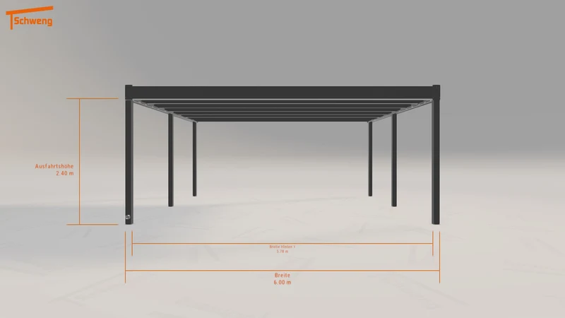 #DE Schweng Flachdachcarport C600+ (ID x7zw4b)