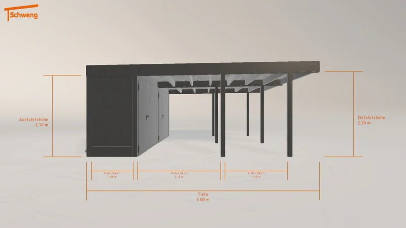 #DE Schweng Flachdachcarport C600+ (ID w3m8kw)