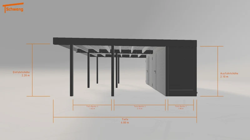 #DE Schweng Flachdachcarport C600+ (ID w3m8kw)