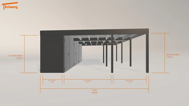 #DE Schweng Flachdachcarport C600+ (ID ygmw9v)