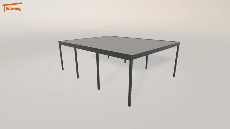 #DE Schweng Flachdachcarport C600+ (ID 773j55)