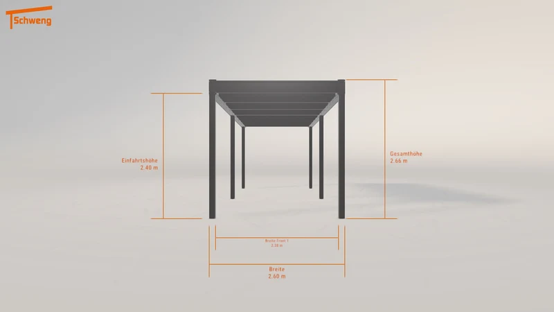 #AT Schweng Flachdachcarport C600 (ID qd9d3g)
