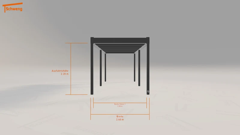 #AT Schweng Flachdachcarport C600 (ID qd9d3g)