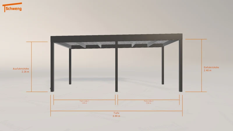 #AT Schweng Flachdachcarport C600 (ID qd9d3g)