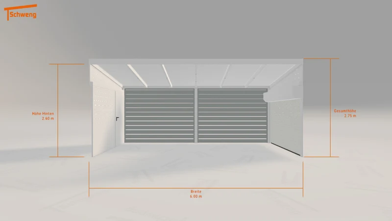 #DE Schweng Pultdachcarport S350 (ID x7424b)