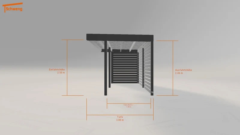 #DE Schweng Flachdachcarport C600 (ID zb3rx4) #MTG