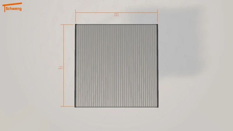 #DE Schweng Flachdachcarport C600+ (ID 5m735k)