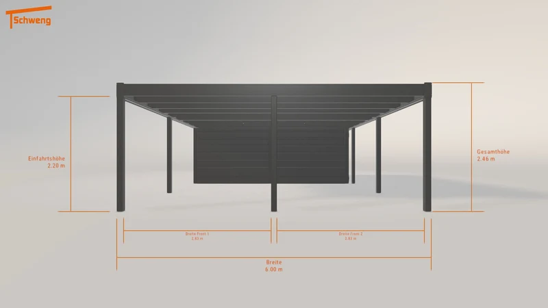 #DE Schweng Flachdachcarport C600 (ID rjyprd) #MTG