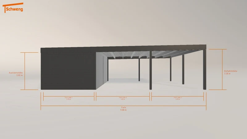 #DE Schweng Flachdachcarport C600 (ID rjyprd) #MTG