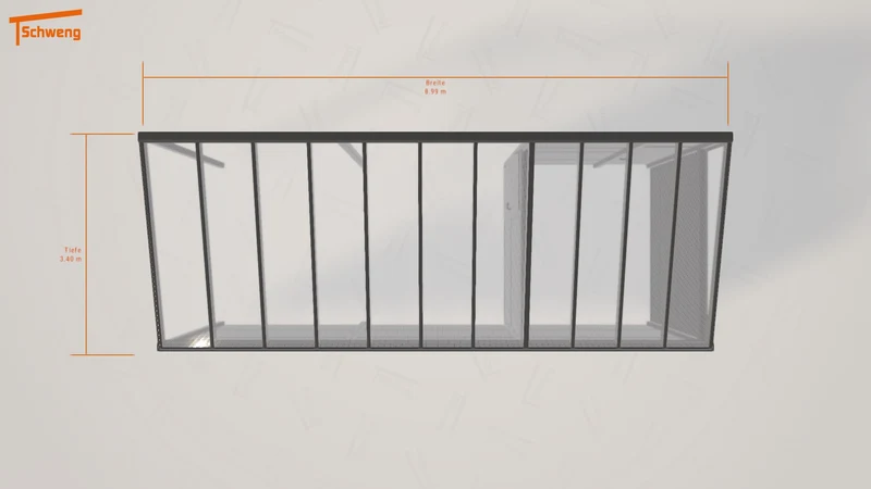 #DE Schweng Pultdachcarport S400 (ID qd7xwz)