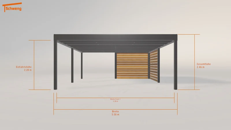 #DE Schweng Flachdachcarport C600+ (ID bkdk92) #MTG
