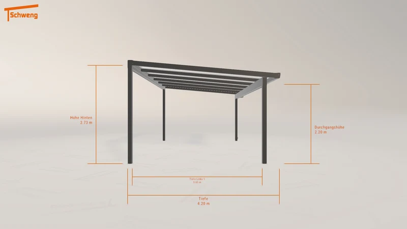 #DE Schweng Pultdachcarport S400 (ID mjkgm9)