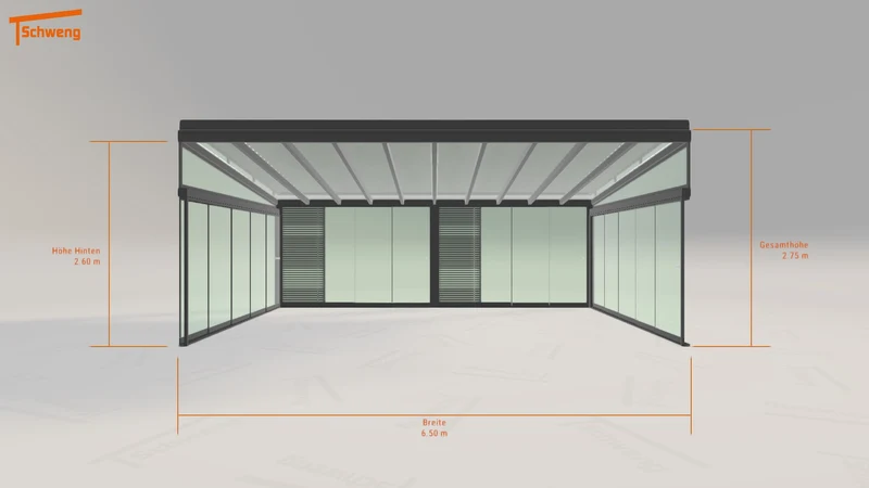 #DE Schweng Terrassenüberdachung S400 (ID 7735kj)