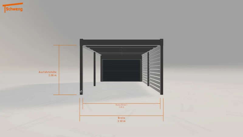#DE Schweng Flachdachcarport C600 (ID g7vp52)