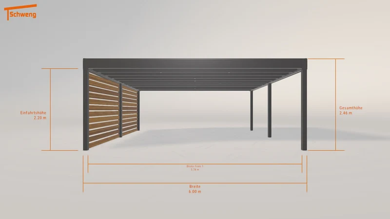 #DE Schweng Flachdachcarport C600+ (ID jjgxxx)