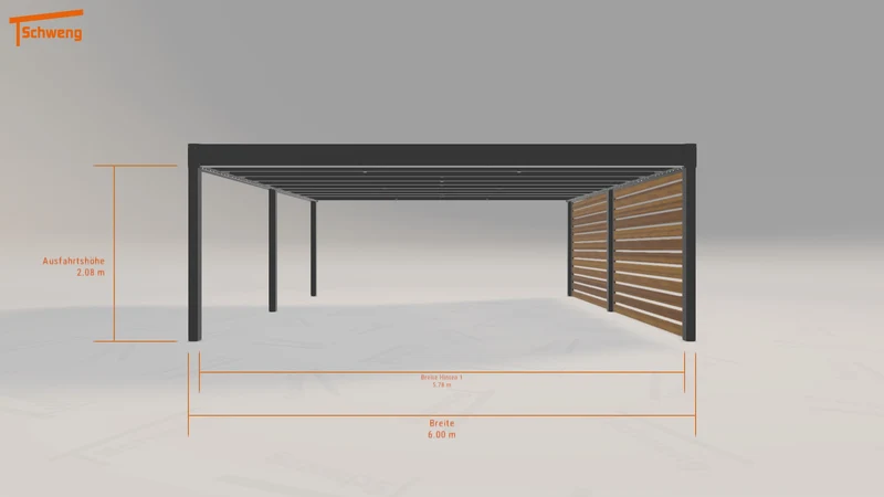 #DE Schweng Flachdachcarport C600+ (ID jjgxxx)