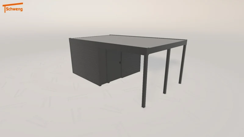 #DE Schweng Flachdachcarport C600 (ID 9w4k34)