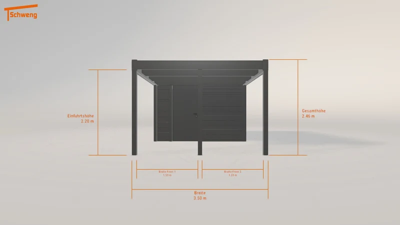 #DE Schweng Flachdachcarport C600 (ID 9w4k34)