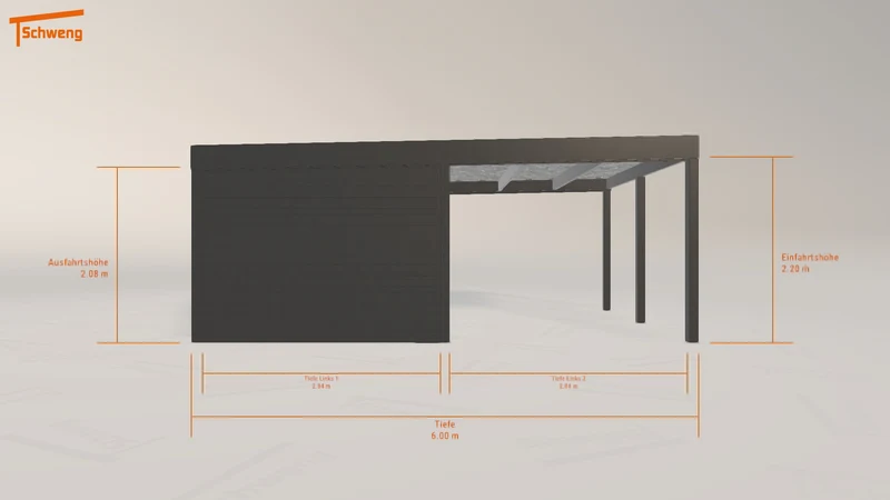 #DE Schweng Flachdachcarport C600 (ID 9w4k34)