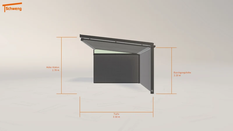#DE Schweng Terrassenüberdachung S350 (ID k2dn8z)