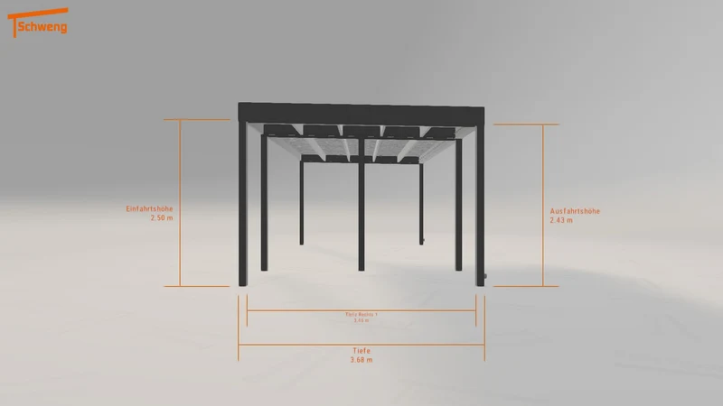 #AT Schweng Flachdachcarport C600 (ID 773b2v)