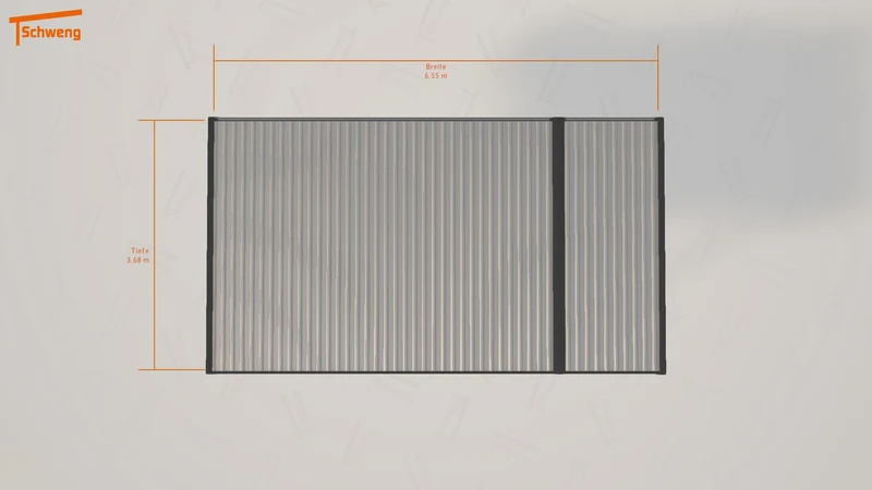 #AT Schweng Flachdachcarport C600 (ID 773b2v)