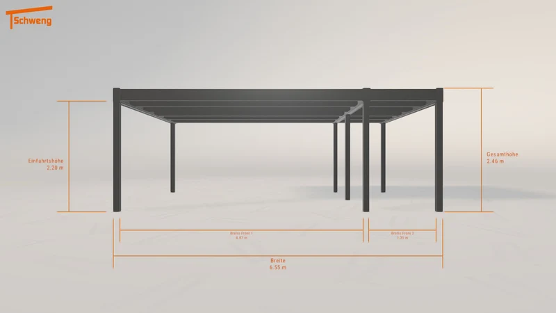 #AT Schweng Flachdachcarport C600 (ID 5mrz7v)