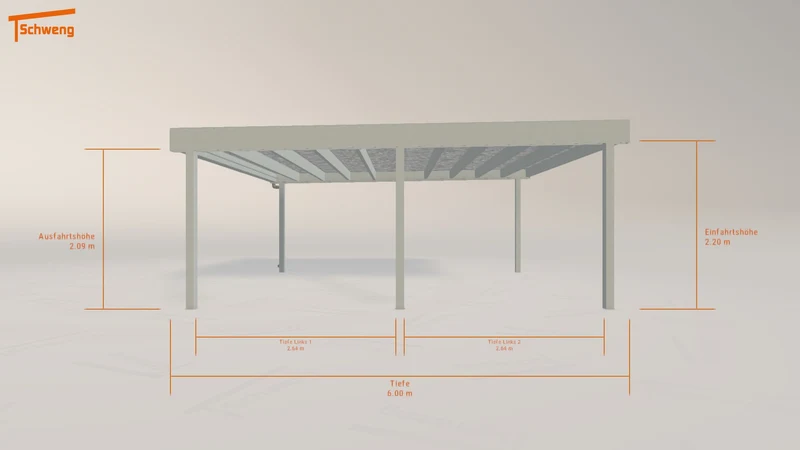 #DE Schweng Flachdachcarport C600+ (ID 5mrkwz) #MTG