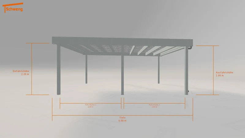 #DE Schweng Flachdachcarport C600+ (ID 5mrkwz) #MTG