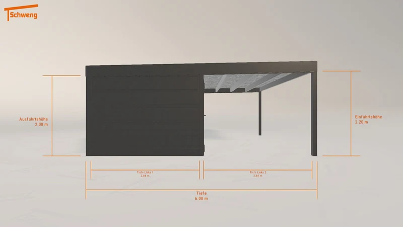 #DE Schweng Flachdachcarport C600+ (ID jjmr3y)