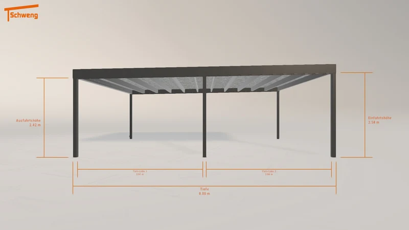 #DE Schweng Flachdachcarport C600+ (ID g7vq34)