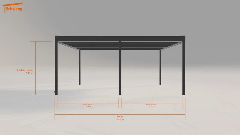 #AT Schweng Flachdachcarport C600 (ID w3mg2y)