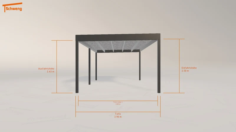 #AT Schweng Flachdachcarport C600 (ID w3mg2y)