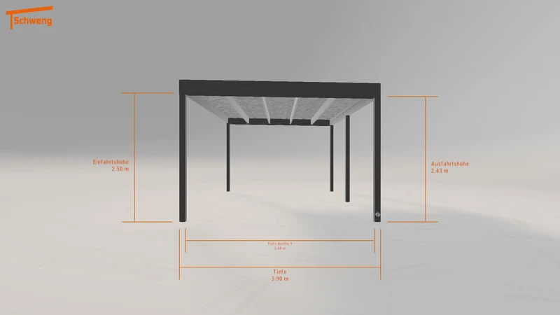 #AT Schweng Flachdachcarport C600 (ID w3mg2y)