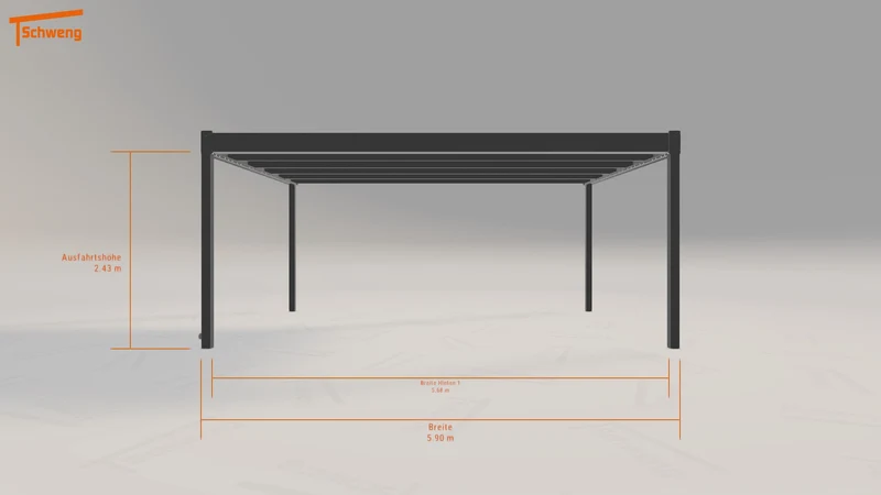 #AT Schweng Flachdachcarport C600 (ID 85zm9r)