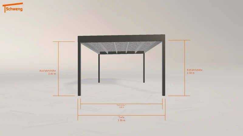 #AT Schweng Flachdachcarport C600 (ID 85zm9r)