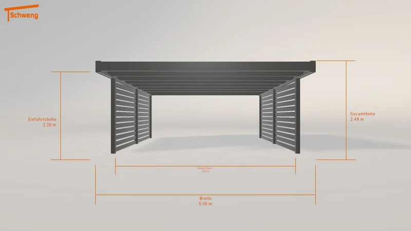 #DE Schweng Flachdachcarport C600+ (ID qd9g37) #MTG