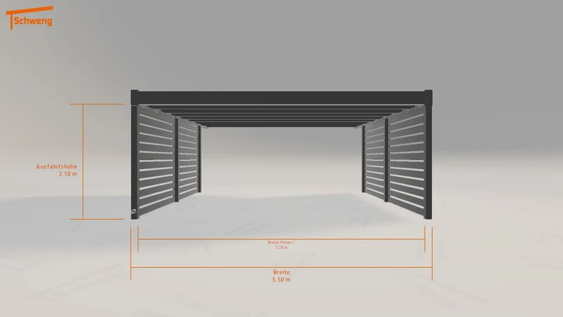 #DE Schweng Flachdachcarport C600+ (ID qd9g37) #MTG