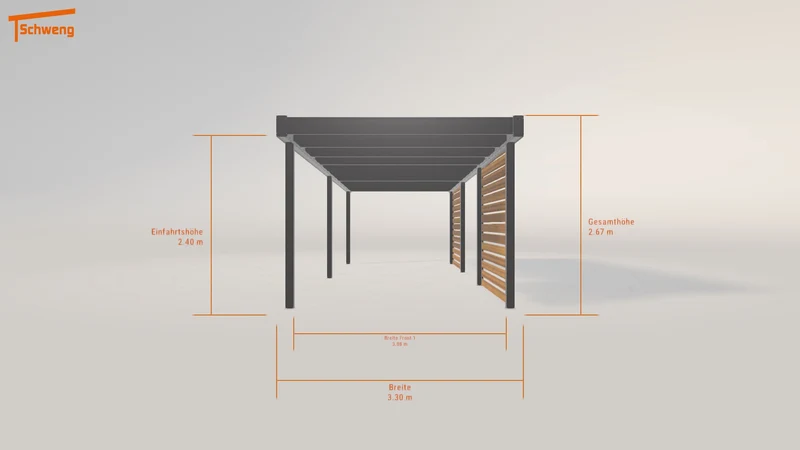 #DE Schweng Flachdachcarport C600 (ID mjvdq8) #MTG