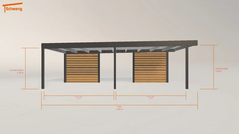 #DE Schweng Flachdachcarport C600 (ID mjvdq8) #MTG