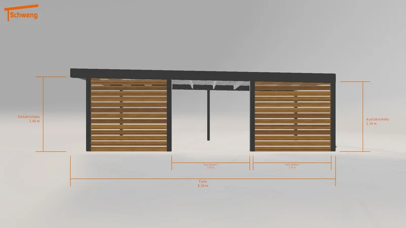 #DE Schweng Flachdachcarport C600 (ID mjvdq8) #MTG